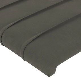 Testiera grigio scuro 90x5x78/88 cm in velluto