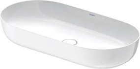 Lavabo 80x40 ovale da Appoggio Soprapiano bianco lucido Luv 0379800000 Duravit