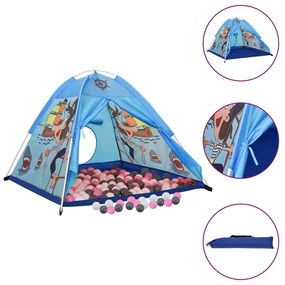 Tenda Da Gioco Per Bambini Blu Con 250 Palline 120x120x90 Cm /