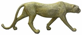 Statua Decorativa DKD Home Decor Dorato Leopardo Resina (120 x 23 x 44 cm)