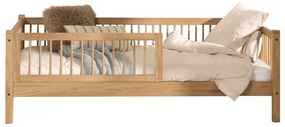 Letto da bambini di colore naturale in rovere massiccio con rete inclusa 90x200 cm Forrest – Vipack