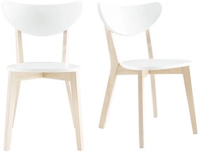 Set di 2 sedie design color bianco LEENA