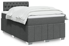 Giroletto A Molle Con Materasso Grigio Scuro 120x200 Cm Tessuto /