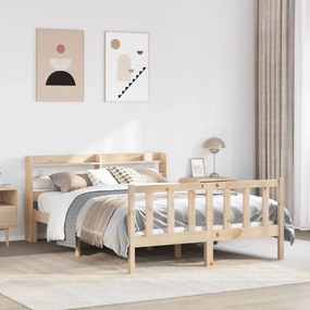 Letto senza materasso 135x190 cm in legno massello di pino