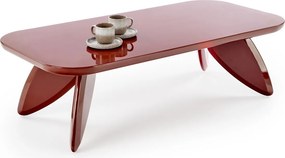 Tavolino Soraya in MDF laccato bordeaux – 120x60x36 cm