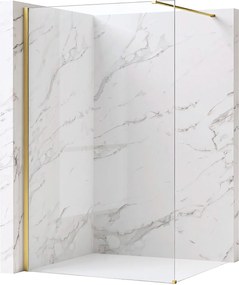 Parete doccia Rea Flexi Transparent / Brush Gold 130