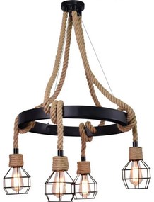 Lampadario LED a sospensione con filo ROPE ALEGRA 4xE27/10W/230V
