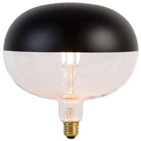 Lampada LED E27 dimmerabile con testa a specchio nera 6W 360 lm 1800K