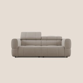 Giotto Divano modulare con opzione relax elettrico in microfibra effetto velluto impermeabile T09