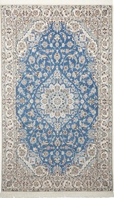 Nain Tappeto persiano 140x240 Blu (Iran) Annodato A Mano