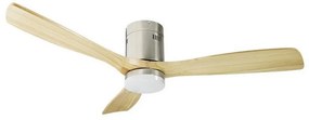 Lampadario Ventilatore da soffitto Niquel Energy 18W illuminazione Led regolabile con telecomando M LEDME