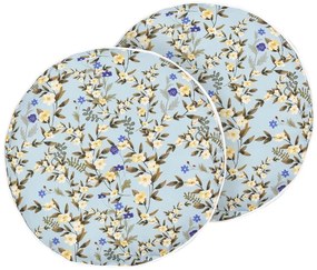 Set di 2 cuscini da esterno tessuto blu ⌀ 40 cm VALLORIA Beliani