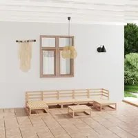 Set Divani da Giardino 8 pz in Legno Massello di Pino 3076079