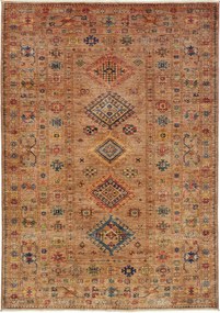 Kazak Tappeto orientale 210x150 Marrone (Pakistan) Annodato A Mano
