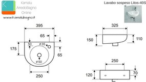 Lavamani piccolo 40cm Litos-40S - KAMALU