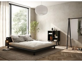 Letto matrimoniale nero in legno di pino con griglia 140x200 cm Peek - Karup Design