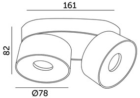 Faretto LED dimmerabile LAHTI MINI 2xLED/9W/230V 3000K CRI 90 bianco