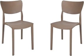 Sedia impilabile per interni ed esterni LIBRA Tortora 2 sedie