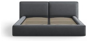 Letto matrimoniale imbottito grigio scuro con contenitore e rete inclusi 180x200 cm Arendal - Cosmopolitan Design