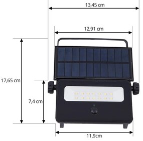 Lindby Applique a LED Rikard, nero, acciaio inossidabile