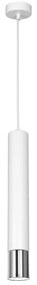 Lampadario a sospensione con filo NEST 1xGU10/8W/230V bianco/cromo lucido