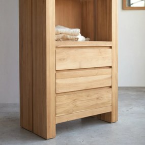 Tikamoon - Libreria biblioteca soggiorno camera studio legno massello teak tek teck 200cm