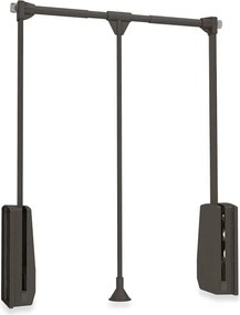 Appendiabiti regolabile per armadio 83 - 115 cm moka in Acciaio e Tecnoplastica