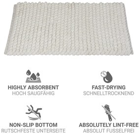 Tappetino per il bagno bianco in tessuto 50x80 cm Solivo – Wenko