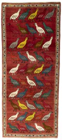 Gabbeh Tappeto persiano 130x300 Rosso (Iran) Annodato A Mano