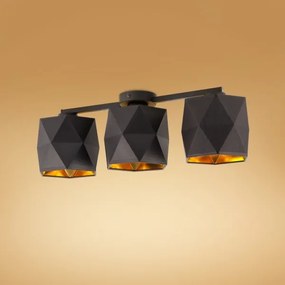 Lampadario da parete SIRO 3xE27/15W/230V nero/oro