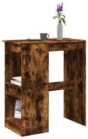 Tavolo Bar Con Rastrelliera Rovere 90x47,5x103,5 Cm Multistrato /
