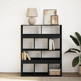 Libreria nera 100x33x125,5 cm in legno multistrato