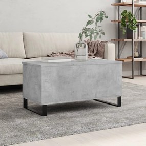 Tavolino Salotto Grigio Cemento 90x44,5x45 Cm Legno Multistrato /