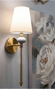 Lampada da parete bianca/dorata Warsaw – Mauro Ferretti