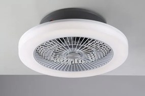 Ventilatore con lampada led foehn bianca 40w 3600lm cct wifi con te...