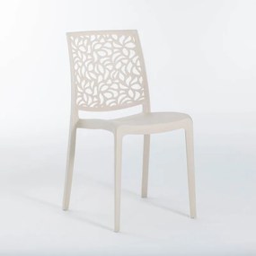 Set da 6 sedie da giardino in polipropilene beige London Stone NEW GARDEN