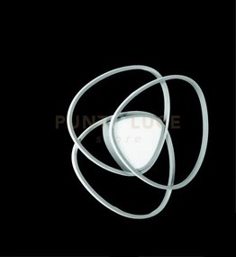 Plafoniera rose piccola silver 3000k 5096lm 60w dimmerabile d.54cm