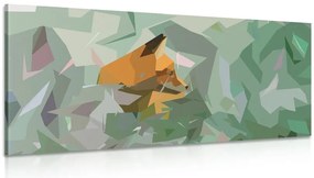 Quadro su tela – Volpe con elementi astratti