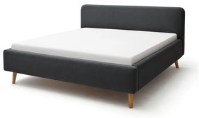 Letto matrimoniale imbottito color antracite con contenitore con rete inclusa 160x200 cm Mattis – Meise Möbel