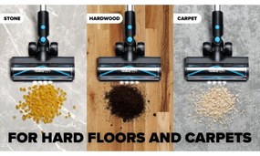 Niceboy ION Hurricane H7- Flessibile senza fili aspirapolvere a bastone 2in1 200W/2200 mAh nero