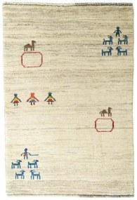 Gabbeh Tappeto persiano 130 x 90 Beige (Iran) Annodato A Mano