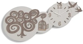 Orologio in legno laminato da parete 80x40 cm RONDINI TRS