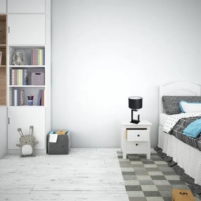 Lampada da tavolo 1xE27/60W/230V 45 cm nero/bianco