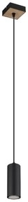 Globo 57911HBW - Lampadario a sospensione con filo ROBBY 1xGU10/35W/230V nero/marrone