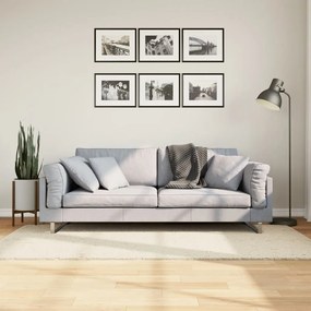 Tappeto Shaggy Pamplona A Pelo Lungo Moderno Crema 80x150 Cm /