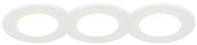 Set di 3 faretti da incasso bianchi con LED 3000K 4W IP65 - Blanca