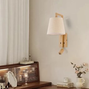 Brilagi - Applique a LED RAYA 1xE14/40W/230V + LED/3W lino/beige