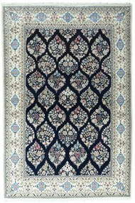 Nain Tappeto 130x200 Blu (Iran) Annodato A Mano