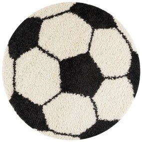 Tappeto per bambini nero e crema ø 120 cm Fun - Ayyildiz Carpets