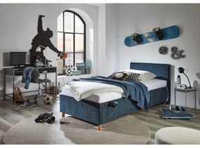 Letto da bambini blu scuro imbottito rete non inclusa 90x200 cm Fun – Meise Möbel